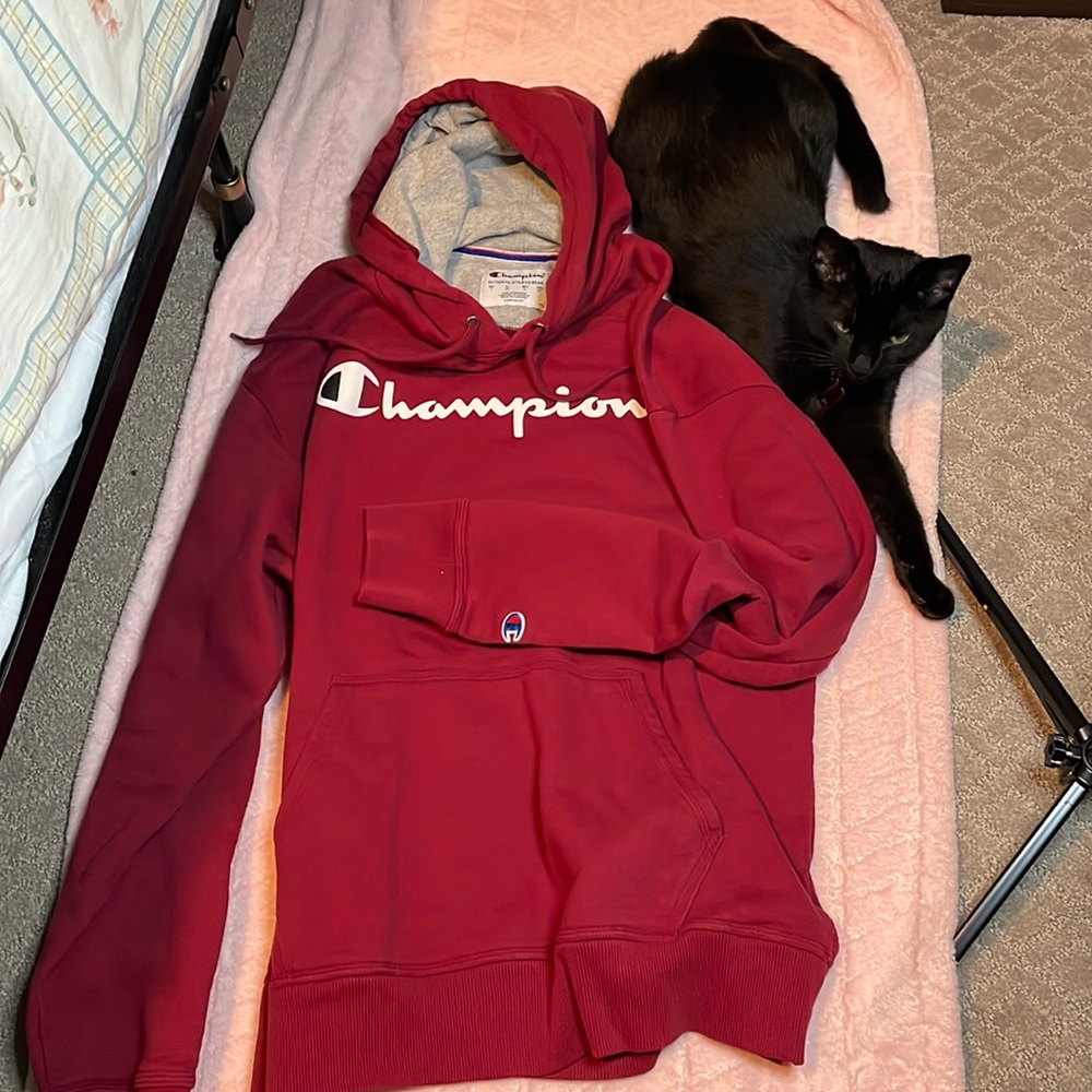 Champion Red Authentic Hoodie Large
